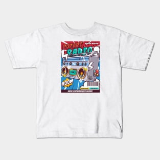 Radio cartoon vector Kids T-Shirt